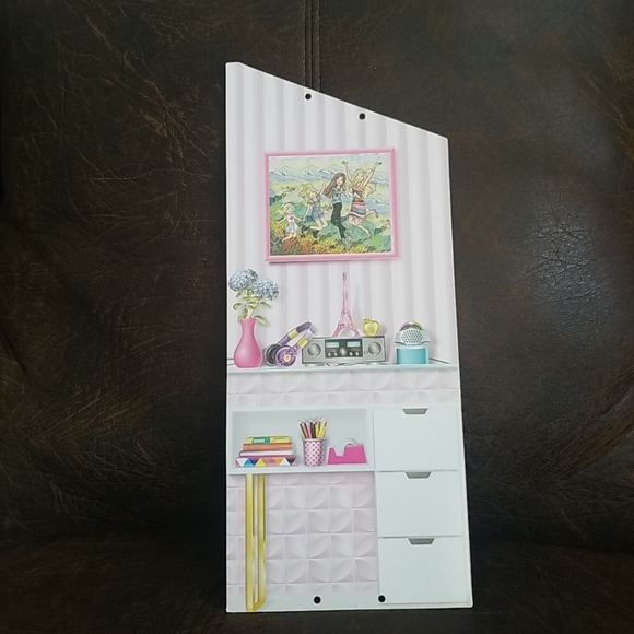 B30 - 3rd Floor Desk Backdrop Mattel Barbie Dream House Dollhouse Replacement - Picture 5 of 10